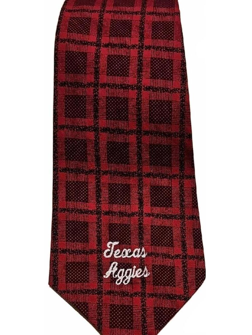 Texas Aggies Plaid Men's Tie
